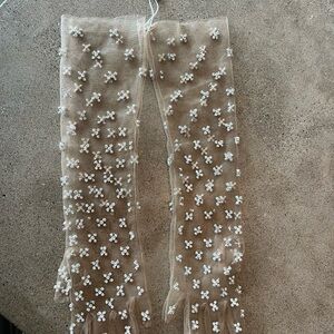 Anthropology Embellished Fingerless Gloves